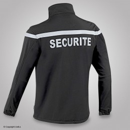 Softshell SECURITE noir bande grise retro T.O.E. Concept ACCUEIL à 61,40 €