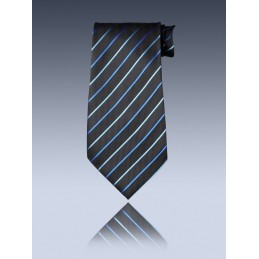 Cravate à crochet 2012 rayures bleues n°44  CRAVATE à 13,99 €