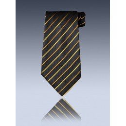 Cravate à crochet 2012 rayures jaunes n°46  SÉCURITÉ à 13,99 €