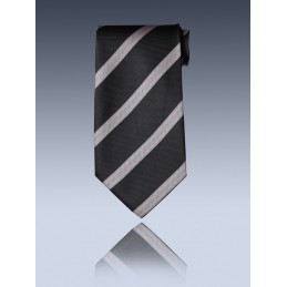 Cravate à crochet 2012 noir rayure grise n°52  CRAVATE à 13,99 €