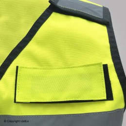 Gilet MULTIPOCKET GENDARMERIE haute visibilité jaune réglable S à 4XL  ACCUEIL à 33,00 €