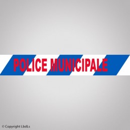 Rubalise POLICE MUNICIPALE chevrons bleu et blanc  NOS NOUVEAUTÉS à 17,00 €