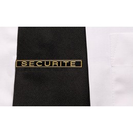Pince à cravate SECURITE noire 60 x 7 mm  BANDEAUX, ÉCUSSONS ET PATCHS à 4,00 €