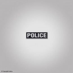 Bandeau POLICE lettres rétro 3 x 10 cm fond noir velcro  CATÉGORIES à 3,50 €