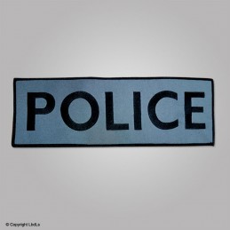 Bandeau POLICE nuit fond gris lettres noires 30 x 10 cm velcro M+F  BRASSARDS ET BANDEAUX à 8,00 €