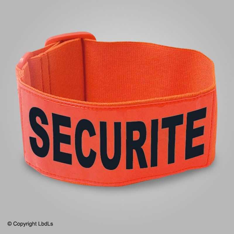 Brassard securite orange fluo velcro d4101 en471 routiere haute visibilite  protection bras