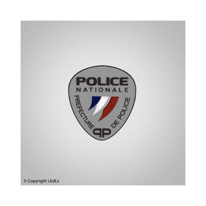 Patch PVC épaule 9 x 8 cm POLICE NATIONALE PP nouveau logo fond gris  POLICE à 5,00 €