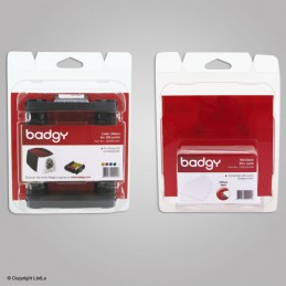 Ruban Badgy 200 kit YMCKO 100 impressions + 100 cartes (CBGP0001C) EVOLIS IMPRIMANTES A BADGES à 64,00 €