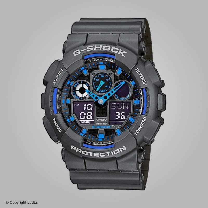Montre G-Shock Classic GA-100 noir/bleu roi  ACCESSOIRES à 99,00 €