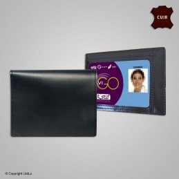 Porte carte et médaille 2 volets + NAVIGO cuir noir  PORTE-MÉDAILLES à 16,00 €