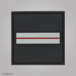 Grade de poitrine PVC Brigadier Chef (blanc liseré rouge)  GRADES ET FOURREAUX à 2,90 €