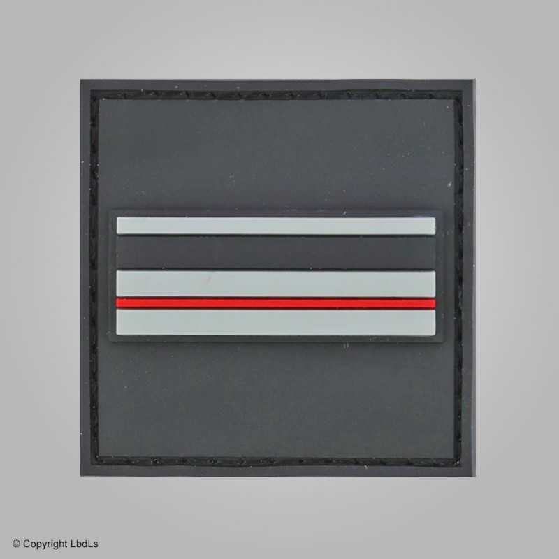 Grade de poitrine PVC Major (blanc liseré noir et rouge)  GRADES ET FOURREAUX à 2,90 €