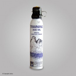 Bombe lacrymogène d'entraînement inerte 300 ml - Ininflammable, avec poignée  AÉROSOLS D'ENTRAÎNEMENT à 53,15 €