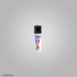 Bombe lacrymogène Puissance 70 gel CS 50 ml sécurité  BOMBES LACRYMOGÈNES 40-50 ML à 9,05 €