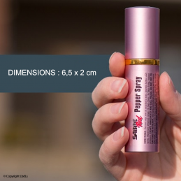 Bombe lacrymogène rouge à lèvres Sabre Red 2 en 1 - Spray au poivre 22 ml, traceur UV  DÉFENSE FEMME à 19,99 €