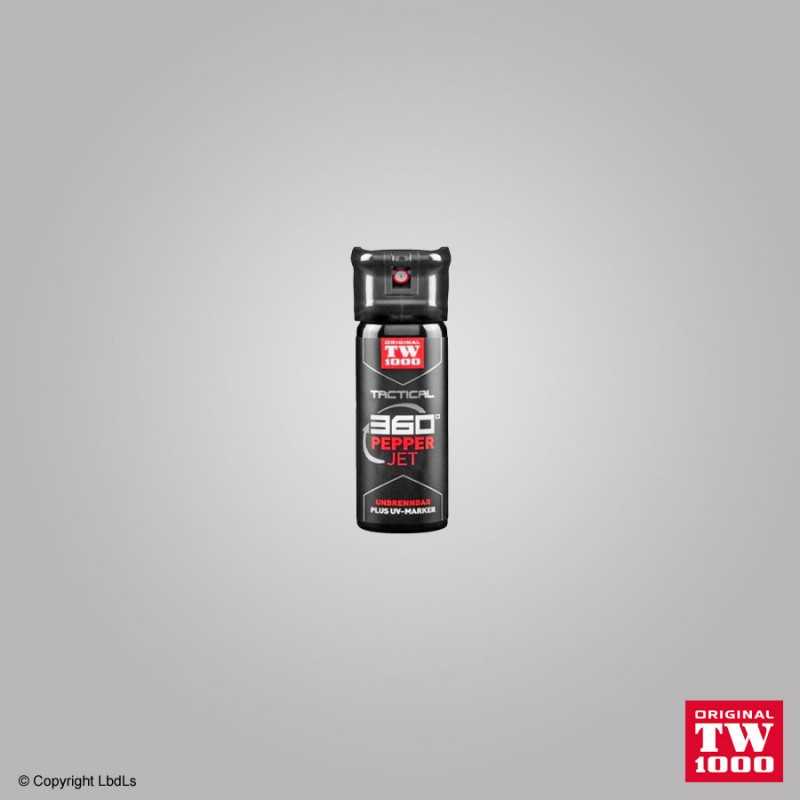 Bombe lacrymogène poivre TW1000 Tactical 45 ml marqueur UV - Portée 4 à 5 m  DÉFENSE à 22,60 €