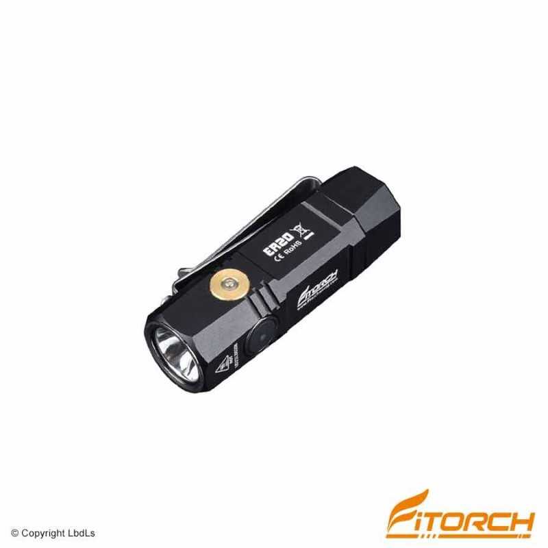 Fitorch ER20 noire recharge magnétique - 1000 Lumens - 7 cm - 1 accus 16340 FITORCH LAMPES FITORCH à 60,70 €