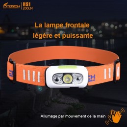 Fitorch HS1R lampe frontale rechargeable - 200 Lumens - serre tête orange FITORCH LAMPES FITORCH à 24,30 €