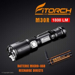 Fitorch M30R - 1800 lumens - 1 accu 18650 FITORCH LAMPES FITORCH à 116,90 €