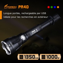 Fitorch PR40 - 1350 lumens - 2 accus 18650 FITORCH LAMPES FITORCH à 104,00 €