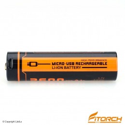 Batterie Fitorch 18650 UC26R - 2600 mAh port USB FITORCH BATTERIES à 8,80 €