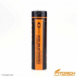 Batterie Fitorch 18650 UC34R - 3400 mAh port USB FITORCH BATTERIES à 13,20 €