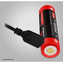 Batterie Klarus recharge direct USB 18650 2600 mAh KLARUS  à 19,00 €