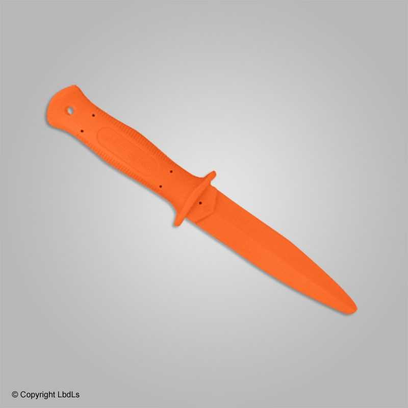 Couteau plastique d'entrainement ESP orange souple   à 7,50 €