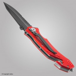 Couteau MILTEC Fire Brigade lame 8,3 cm manche rouge  NOS NOUVEAUTÉS à 13,99 €