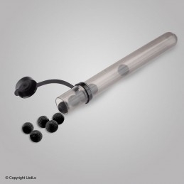 Billes caoutchouc cal.50 pour pistolet à balles caoutchouc T4E - Tube de 10  Balles caoutchouc à 4,00 €