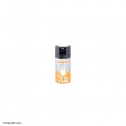 Bombe lacrymogène Perfecta Stop Attack poivre OC 10 % 40 ml - Jet conique, portée 4 m  BOMBES LACRYMOGÈNES à 5,80 €