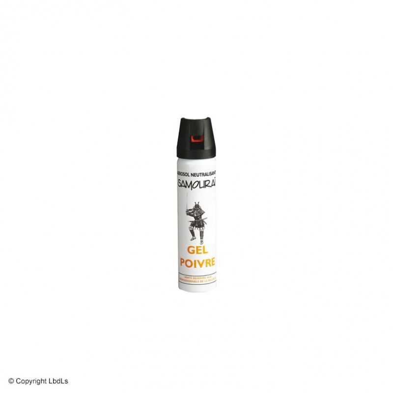 Bombe lacrymogène Samouraï gel poivre 75 ml  BOMBES LACRYMOGÈNES à 10,00 €