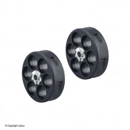 Barillets 6 coups cal.50 pour pistolet à balles caoutchouc T4E HDR50 - Blister de 2  DÉFENSE à 17,95 €
