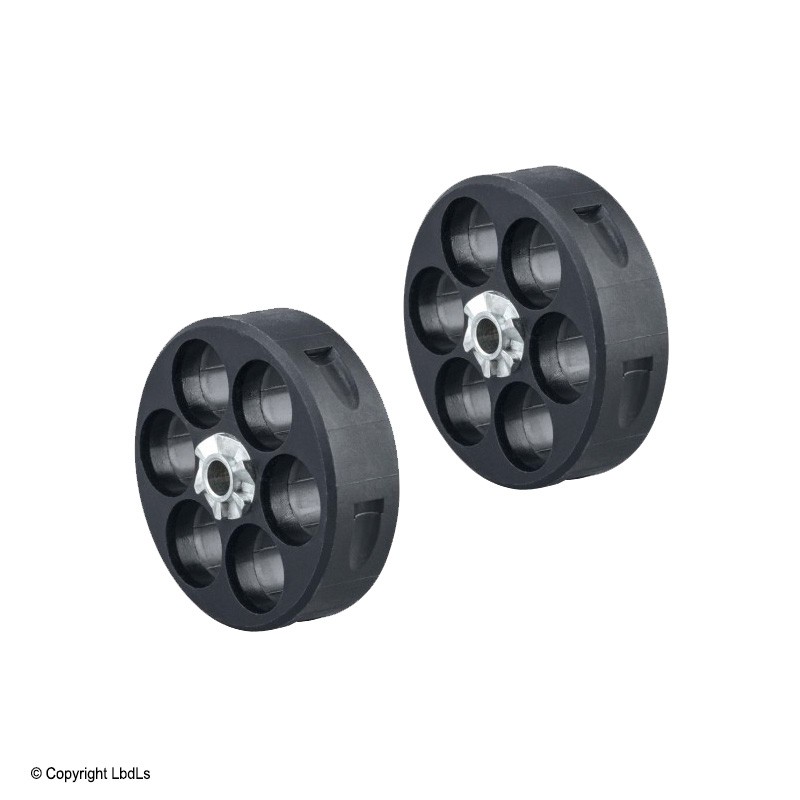 Barillets 6 coups cal.50 pour pistolet à balles caoutchouc T4E HDR50 - Blister de 2  DÉFENSE à 17,95 €