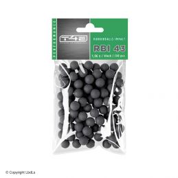 Billes caoutchouc noyau acier cal.43 pour pistolet à balles caoutchouc T4E - Sachet de 100  ACCUEIL à 39,95 €