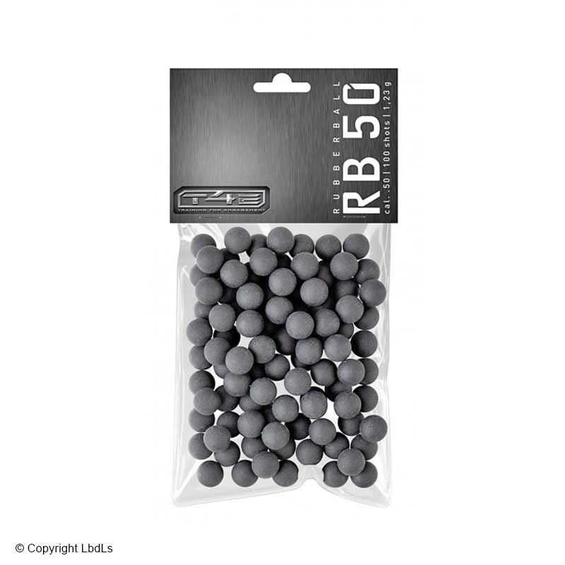 Billes caoutchouc training cal.50 pour pistolet à balles caoutchouc - Sachet de 100  Balles caoutchouc à 13,90 €
