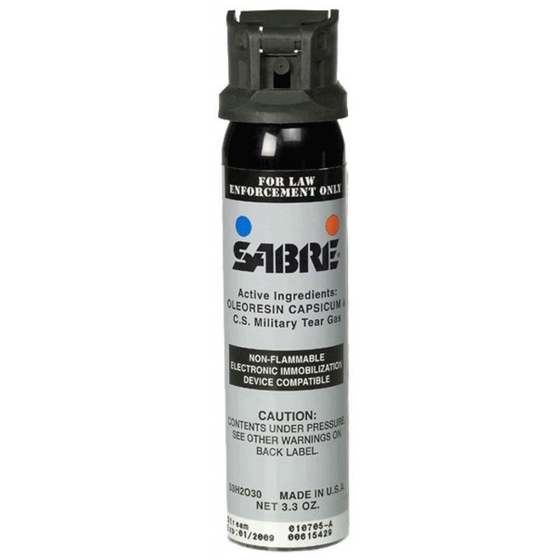 Bombe lacrymogène Sabre Red MK-4 OC + CS + UV 89 ml - Jet stream, portée 6 m  BOMBES LACRYMOGÈNES à 19,00 €