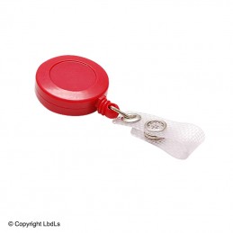 Porte-badge à enrouleur rouge avec clip ceinture   à 1,10 €