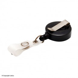 Porte-badge à enrouleur noir avec clip ceinture  BADGES ET CARTE PRO à 1,10 €