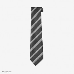 Cravate à crochet noire rayures grises  CRAVATE à 13,99 €