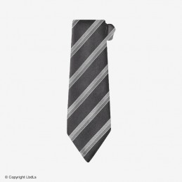 Cravate à élastique noire rayures grises  CRAVATE à 13,99 €