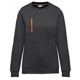 Sweat-shirt DTD noir orange  ACCUEIL à 27,60 €