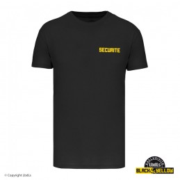 Tee-shirt noir SECURITE jaune  T-SHIRTS à 8,50 €
