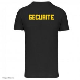 Tee-shirt noir SECURITE jaune  T-SHIRTS à 8,50 €