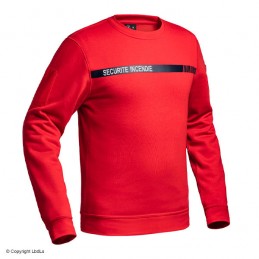 Sweat-shirt Sécu-One SECURITE INCENDIE rouge bande marine  ACCUEIL à 32,00 €