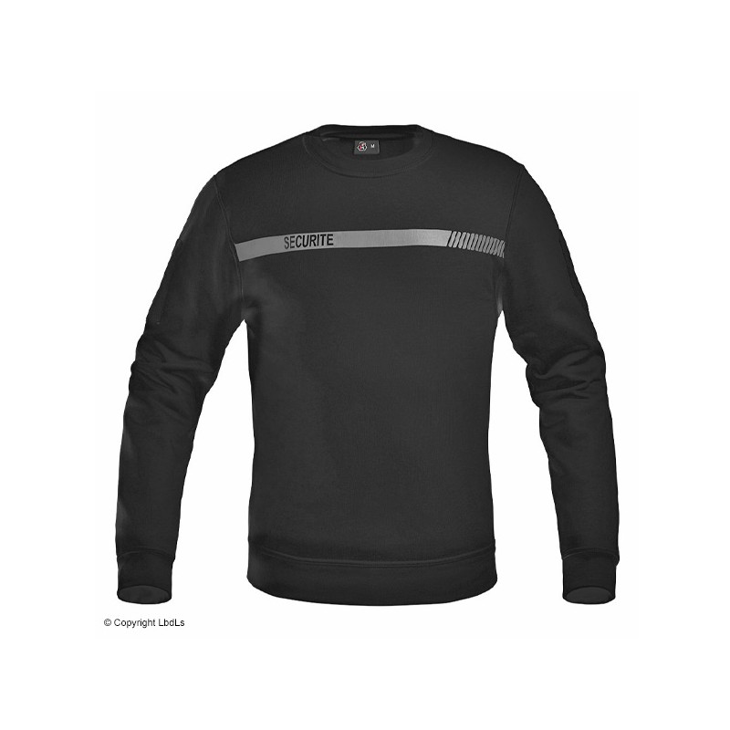 Sweat-shirt Sécu-One SECURITE noir bande grise   à 32,00 €