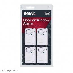 Alarme SABRE magnétique porte et fenêtre - Lot de 4  ALARMES à 75,84 €