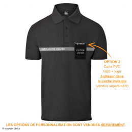 Polo BLACKGREY SÉCURITÉ PRIVÉE conforme décret READY 24  READY 24 à 21,00 €