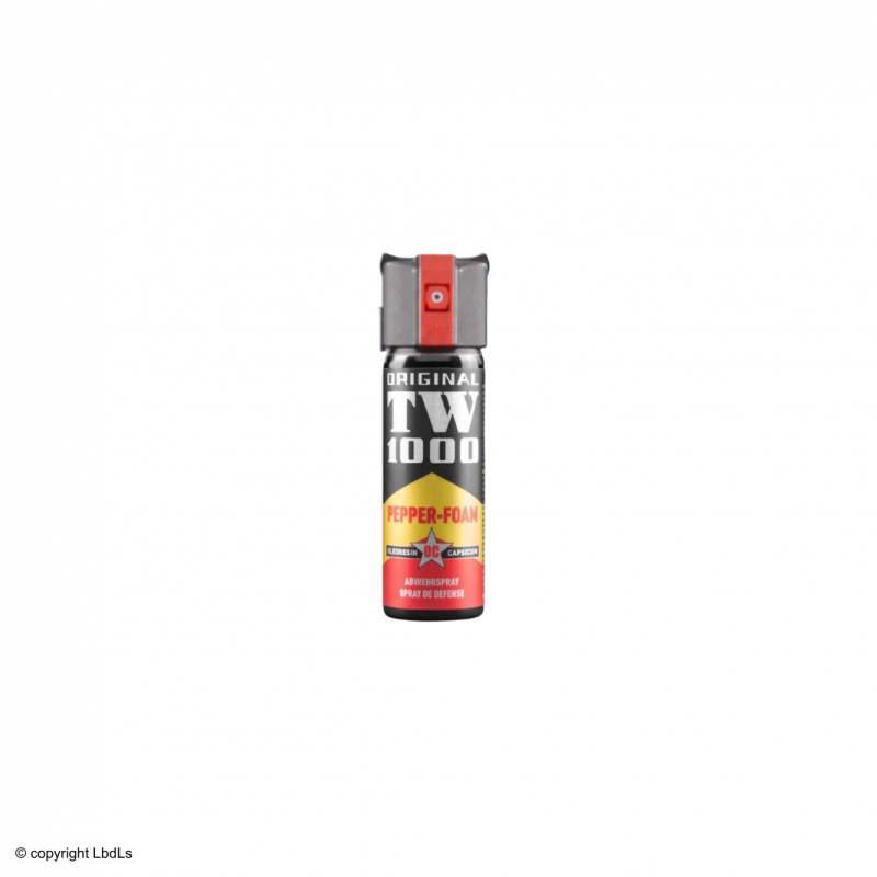Bombe lacrymogène poivre jet liquide TW1000 Pepper-Jet 63 ml - Portée 4 à 5 m  BOMBES LACRYMOGÈNES 63-75 ML à 13,80 €