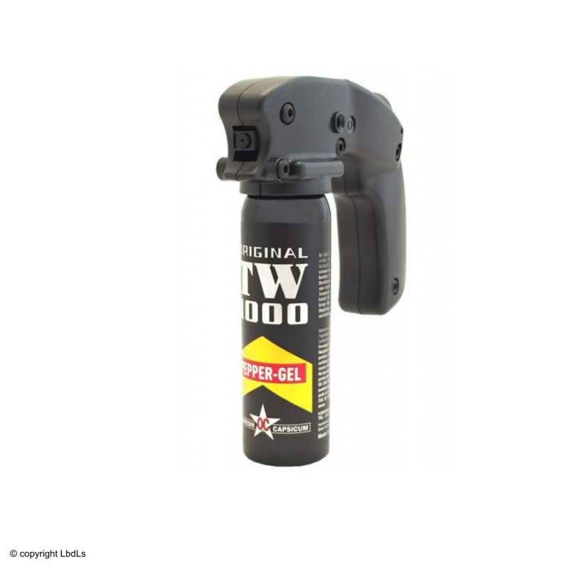 Bombe lacrymogène gel poivre TW1000 Pepper-Gel 100 ml avec poignée - Portée 4 à 5 m  BOMBES LACRYMOGÈNES 100 ML à 45,60 €